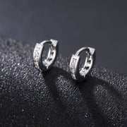 ピアス フープピアス レディース メンズ ユニセックス アクセサリー ラインストーン リングタイプ サークル 丸型 ゴールドカラー シルバーカラー キラキラ シンプル おしゃれ