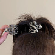 ヘアクリップ バンスクリップ ポニーテールクリップ 髪留め レディース 女性 婦人 ヘアアクセサリー 無地 金属製 カジュアル シンプル クール 可愛い お洒落 カジュアル 髪留め まとめ髪 髪飾り デート お出かけ アップ