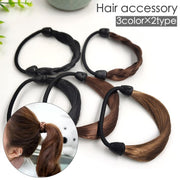 ヘアゴム ウィッグゴム ヘアアクセサリー レディース 女性 髪ゴム 髪留め ゴム隠し 髪飾り 結び目隠し ストレート 三つ編み ヘアアレンジ 便利 簡単 ファッション雑貨