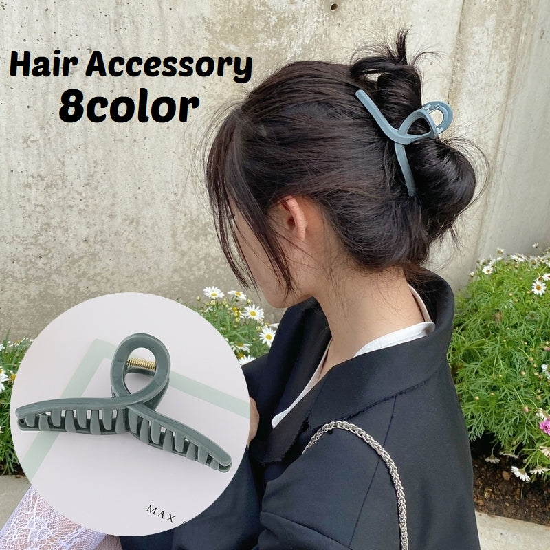 ヘアクリップ バンスクリップ レディース ヘアアクセサリー 髪飾り 髪留め クロス 結び目 大きめ シンプル 無地 まとめ髪 ヘアアレンジ カジュアル かわいい おしゃれ デイリー 普段使い お出かけ 単色 ベージュ ブラウン グリーン ピンク ホワイト クリア グリーン グレー