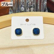 ピアス スタッドピアス レディース 女性 アクセサリー スクエア 四角 ラインストーン お洒落 大人可愛い プレゼント ギフト ファッション小物