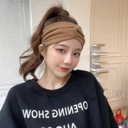 ヘアバンド 幅広 レディース 女性 ヘアアクセサリー クロス ヘッドバンド 髪飾り 髪留め まとめ髪 ヘアアレンジ 無地 カジュアル おしゃれ