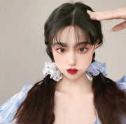 シュシュ ヘアゴム 髪ゴム レディース 女性 ヘアアクセサリー チェック柄 まとめ髪 髪飾り ヘアアレンジ ポニーテール おしゃれ かわいい お出かけ 普段使い ファッション小物 ギフト プレゼント 贈り物