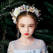 花冠 花かんむり カチューシャ ヘアアクセサリー キッズ 子供用 女の子 ヘッドドレス フラワーガール リングガール モチーフ 髪飾り 可愛い キュート おしゃれ 綺麗 上品 華やか プリンセス風 記念写真 発表会 結婚式 ウェディング パーティー ファッション小物