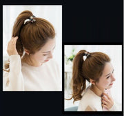 ヘアゴム 髪ゴム レディース 女性 ヘアアクセサリー ファッション雑貨 花 フラワー 飾り付き ラインストーン カラフル ブルー パープル かわいい キュート 華やか