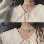 チョーカー ネックレス レディース 女性 アクセサリー レース 幅広 チャーム 可愛い おしゃれ 首飾り ギフト プレゼント ファッション小物