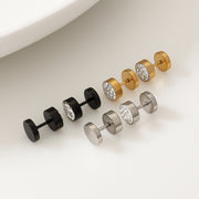 ピアス スタッドピアス 片耳用 単品 1個 耳飾り メンズ 男性 レディース 女性 ユニセックス アクセサリー サークル 丸 ラインストーン きらきら かっこいい カジュアル ギフト プレゼント 贈り物 単色 ファッション小物 お出かけ