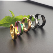 フープピアス 耳飾り 単品 片耳用 メンズ レディース 男女兼用 アクセサリー リング 輪っか ワンタッチ キャッチ一体型 ファッション小物 おしゃれ かっこいい かわいい キラキラ シンプル カジュアル お出かけ ギフト プレゼント 贈り物 黒 虹色 金色 ローズゴールド