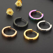 フープピアス 耳飾り 単品 片耳用 メンズ レディース 男女兼用 アクセサリー リング 輪っか ワンタッチ キャッチ一体型 ファッション小物 おしゃれ かっこいい かわいい キラキラ シンプル カジュアル お出かけ ギフト プレゼント 贈り物 黒 虹色 金色 ローズゴールド