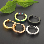 フープピアス 耳飾り 単品 片耳用 メンズ レディース 男女兼用 アクセサリー リング 輪っか ワンタッチ キャッチ一体型 ファッション小物 おしゃれ かっこいい かわいい キラキラ シンプル カジュアル お出かけ ギフト プレゼント 贈り物 黒 虹色 金色 ローズゴールド