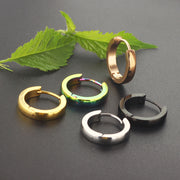 フープピアス 耳飾り 単品 片耳用 メンズ レディース 男女兼用 アクセサリー リング 輪っか ワンタッチ キャッチ一体型 ファッション小物 おしゃれ かっこいい かわいい キラキラ シンプル カジュアル お出かけ ギフト プレゼント 贈り物 黒 虹色 金色 ローズゴールド