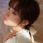 スタッドピアス アクセサリー レディース 女性用 ファッション小物 ラインストーン フラワモチーフ 花 蝶々 バタフライ チェーン 揺れる ゆらゆら おしゃれ かわいい プレゼント ギフト 誕生日 記念日
