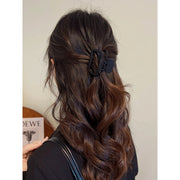 バンスクリップ ヘアクリップ 髪留め 4個セット レディース 女性 ヘアアクセサリー ファッション雑貨 長方形 四角形 ブラウン ブラック パープル カーキ シンプル シック フェミニン おしゃれ ライトフォーマル 可愛い キュート