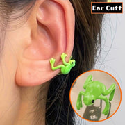 イヤーカフ 片耳用単品 女性 アクセサリー イヤークリップ イヤカフ イヤリング ノンホールピアス カエル 蛙 ユニーク 可愛い