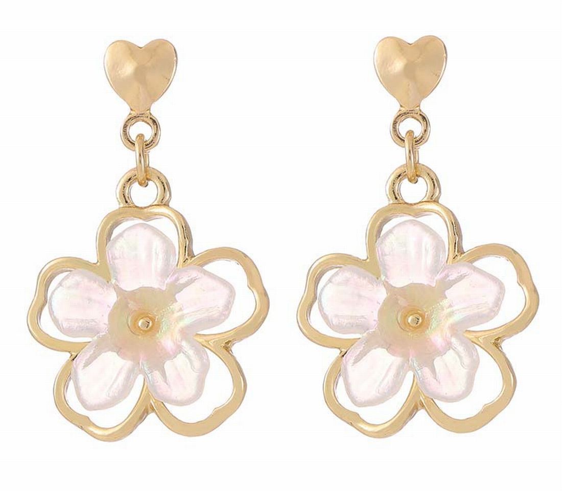 ピアス スタッドピアス イヤリング イヤークリップ レディース 女性 アクセサリー 揺れる フラワー お花 お洒落 可愛い ファッション小物 ギフト プレゼント