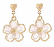 ピアス スタッドピアス イヤリング イヤークリップ レディース 女性 アクセサリー 揺れる フラワー お花 お洒落 可愛い ファッション小物 ギフト プレゼント