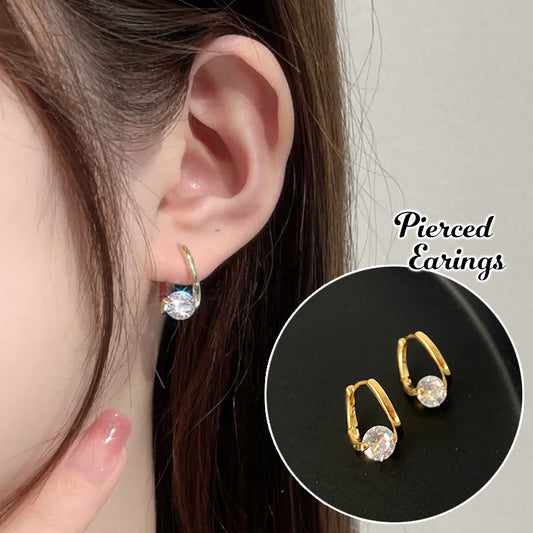 フープピアス アクセサリー レディース 女性用 ラインストーン ビジュー 商品画像