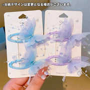 ヘアピン パッチン留め 2ペア 計4個 子供用 キッズ ベビー 女の子 髪留め 髪飾り ヘアアレンジ 蝶 おしゃれ かわいい お出かけ 女子 子ども こども
