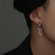 フープピアス リングピアス 片耳用 1個 単品 メンズ 男性 アクセサリー ごつい ゴツい トゲトゲ 存在感 おしゃれ かっこいい ブラック 単色 ファッション小物