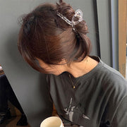 ヘアクリップ バンスクリップ ヘアアクセサリー レディース 髪飾り 髪留め まとめ髪 ヘアアレンジ シンプル 大きめ フェイクパール 無地 単色 スタイリッシュ マット クリア 大人上品 フェミニン オフィス 簡単 女性用 婦人用 ファッション小物