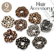 シュシュ レディース ヘアアクセサリー レオパード ヒョウ柄 アニマル柄 ドット柄 シマウマ ゼブラ柄 ヘアゴム 髪飾り 大人可愛い まとめ髪 ヘアアレンジ おしゃれ かわいい カヘアゴムジュアル 婦人 女性 普段使い ホワイト 白 ブラウン 茶 ブラック 黒 ガールズ 女の子