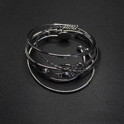 ブレスレット レディース 5点セット 多連 重ね付け ねじり 腕輪 アクセサリー 上品 大人 カジュアル お出かけ ギフト