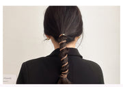 ワイヤーポニー ヘアワイヤー アレンジワイヤー 同色5個セット レディース 女性 ヘアアクセサリー ラインストーン ダイヤモンド風 髪飾り 髪留め まとめ髪 ヘアアレンジ 紐 ツイスト シンプル かわいい おしゃれ カジュアル デイリー 普段使い お出かけ ファッション小物