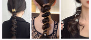 ワイヤーポニー ヘアワイヤー アレンジワイヤー 同色5個セット レディース 女性 ヘアアクセサリー ラインストーン ダイヤモンド風 髪飾り 髪留め まとめ髪 ヘアアレンジ 紐 ツイスト シンプル かわいい おしゃれ カジュアル デイリー 普段使い お出かけ ファッション小物