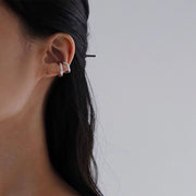イヤーカフ 片耳用 ノンホール アクセサリー レディース 女性 単品 2連風 ゴールドカラー シルバーカラー 単色 ワンカラー シンプル おしゃれ 上品 フェミニン お食事 デート プレゼント ギフト ファッション小物