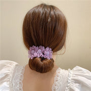 お団子メーカー ヘアワイヤー レディース ヘアアクセサリー フラワー 花 シニヨンヘアー まとめ髪 簡単 おしゃれ かわいい 巻くだけ 便利 髪飾り