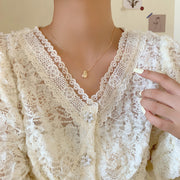 ネックレス レディース 女性用 アクセサリー チェーン ゴールドカラー シルバーカラー ワンポイント お洒落 おしゃれ 上品 大人可愛い 普段使い お出かけ デート プレゼント ギフト ファッション小物
