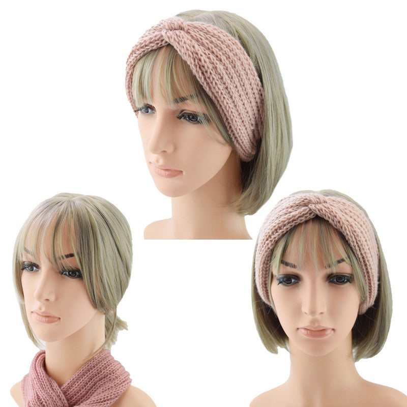 ヘアバンド ヘッドバンド ヘアアクセサリー ネックウォーマー ニット編み 2WAY 商品画像4