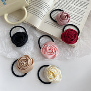 ヘアゴム レディース ヘアアクセサリー フラワー 薔薇 バラ ローズ かわいい おしゃれ きれいめ 上品 大人女子 ヘアアレンジ フェミニン まとめ髪 髪飾り 髪留め お出かけ 女性用 婦人用