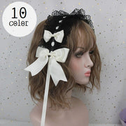 ヘッドドレス カチューシャ ロリータ ゴスロリ レディース レース リボン ヘアアクセサリー 幅広 髪飾り コスプレ コスチューム メイド お嬢様 萌え系 女性 お茶会 ハロウィン 仮装 イベント