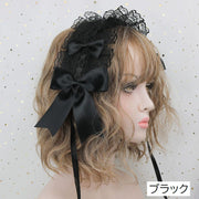 ヘッドドレス カチューシャ ロリータ ゴスロリ レディース レース リボン ヘアアクセサリー 幅広 髪飾り コスプレ コスチューム メイド お嬢様 萌え系 女性 お茶会 ハロウィン 仮装 イベント