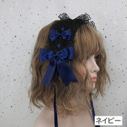 ヘッドドレス カチューシャ ロリータ ゴスロリ レディース レース リボン ヘアアクセサリー 幅広 髪飾り コスプレ コスチューム メイド お嬢様 萌え系 女性 お茶会 ハロウィン 仮装 イベント