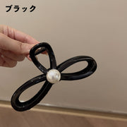 ヘアクリップ バンスクリップ ヘアアクセサリー レディース 女性 フェイクパール パール調 シンプル 髪留め まとめ髪 ヘアアレンジ お洒落 上品 大人可愛い ファッション小物