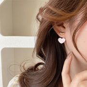 ピアス バックキャッチピアス アクセサリー レディース ゴールドカラー ピンク ハート かわいい おしゃれ ギフト 記念日 誕生日 プレゼント 贈り物 ファッション小物 女性用 パープル 金色