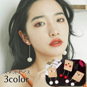 スタッドピアス バックキャッチ アクセサリー レディース 女性用 フェイクパール チェーン 揺れる ゆらゆら おしゃれ かわいい 上品 エレガント プレゼント ギフト 誕生日 記念日 フォーマル パーティー 結婚式 入園 入学 卒業 卒園 二次会 デイリー 普段使い