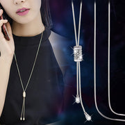 ラリエット ネックレス ペンダント レディース 女性 婦人 アクセサリー 首飾り ロング Y字 ラインストーン シンプル かわいい おしゃれ 上品 長さ調節可能