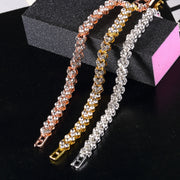 ブレスレット テニスブレスレット レディース アクセサリー 腕輪 ラインストーン キラキラ ハート かわいい 上品 きれいめ 華やか 高級感 プレゼント