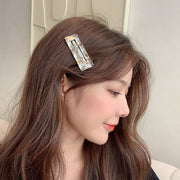 ヘアクリップ 髪留め レディース 女性用 ヘアアクセサリー ヘアピン スクエア ドロップ 雫 ウェーブ ヘアアレンジ シルバーカラー おしゃれ かわいい 普段使い デイリー お出かけ