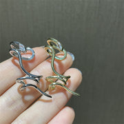 イヤーカフ イヤークリップ 片耳用 レディース 女性 アクセサリー 大ぶり ラインストーン かっこいい おしゃれ ゴールドカラー シルバーカラー ギフト プレゼント