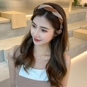 カチューシャ レディース 女性 ヘアアクセサリー ファッション雑貨 ツイスト ターバン風 無地 チェック 千鳥格子 ブラウン ブラック オフホワイト かわいい キュート シンプル カジュアル おしゃれ