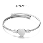 バングル ブレスレット レディース 女性 アクセサリー ケーブル風 ツイスト ハート ゴールドカラー シルバーカラー エレガント 上品 きれいめ 大人可愛い ファッション小物 プレゼント ギフト 贈り物