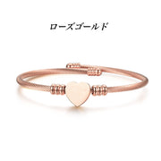 バングル ブレスレット レディース 女性 アクセサリー ケーブル風 ツイスト ハート ゴールドカラー シルバーカラー エレガント 上品 きれいめ 大人可愛い ファッション小物 プレゼント ギフト 贈り物