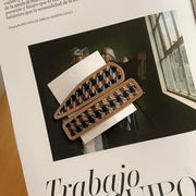 ヘアクリップ 髪留め 2個セット レディース 女性 ヘアアクセサリー ファッション雑貨 長方形 ドロップ 四角 雫型 パッチン留め 布張り 総柄 チェック ブラック ブラウン カジュアル かわいい キュート シック