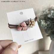 ヘアゴム 髪ゴム 2個セット レディース 髪留め まとめ髪 髪飾り ヘアアレンジ フェイクパール ヘアアクセサリー 女性 女の子 キッズ ジュニア 可愛い おしゃれ ポニーテール お団子 ロングヘア セミロング 外出 お出掛け 普段使い デイリー
