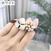 ヘアゴム 髪ゴム 2個セット レディース 髪留め まとめ髪 髪飾り ヘアアレンジ フェイクパール ヘアアクセサリー 女性 女の子 キッズ ジュニア 可愛い おしゃれ ポニーテール お団子 ロングヘア セミロング 外出 お出掛け 普段使い デイリー