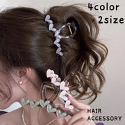 バンスクリップ ヘアクリップ レディース 女性 ヘアアクセサリー 髪留め 髪飾り まとめ髪 大きめ ハート ファッション小物 ラインストーン かわいい おしゃれ 上品 大人かわいい きれいめ 挟む プレゼント